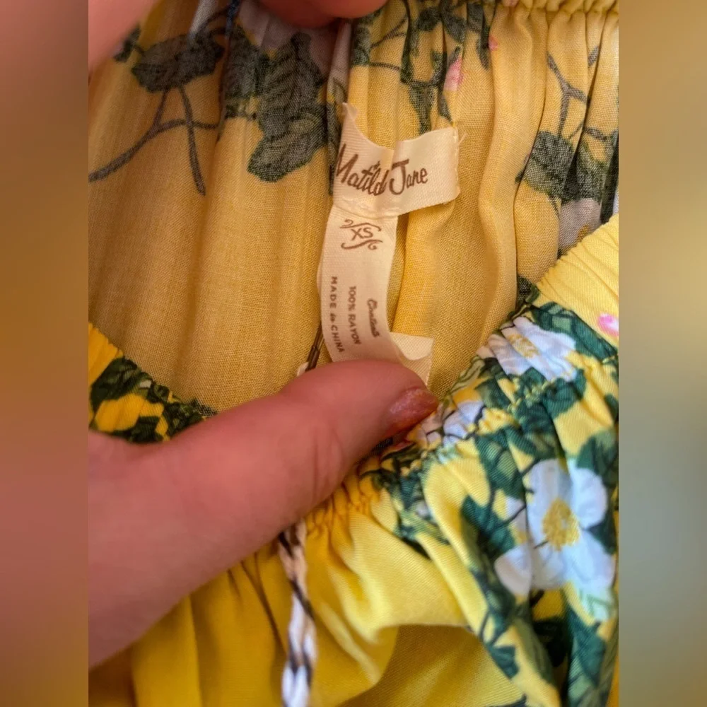 Matilda Jane Yellow Sundress with Flutter Hem Size XS​ - Picture 11 of 12